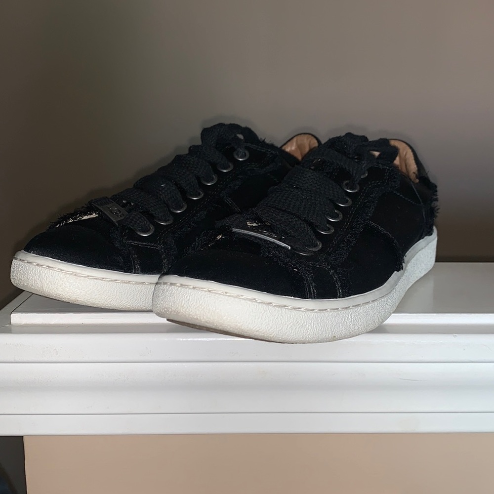 Black Ugg Sneakers with Black Fringe Detail, Worn Once, Size 6